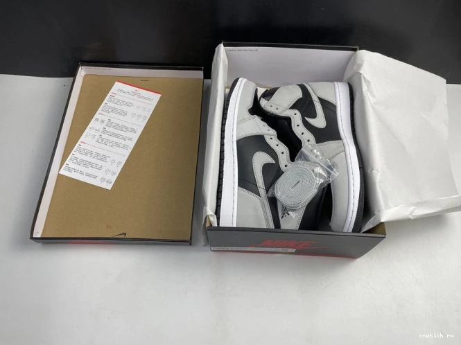 Rep Onekick White Grey 1 555088-035 Jordan Air Smoke Light High Black Retro 0608